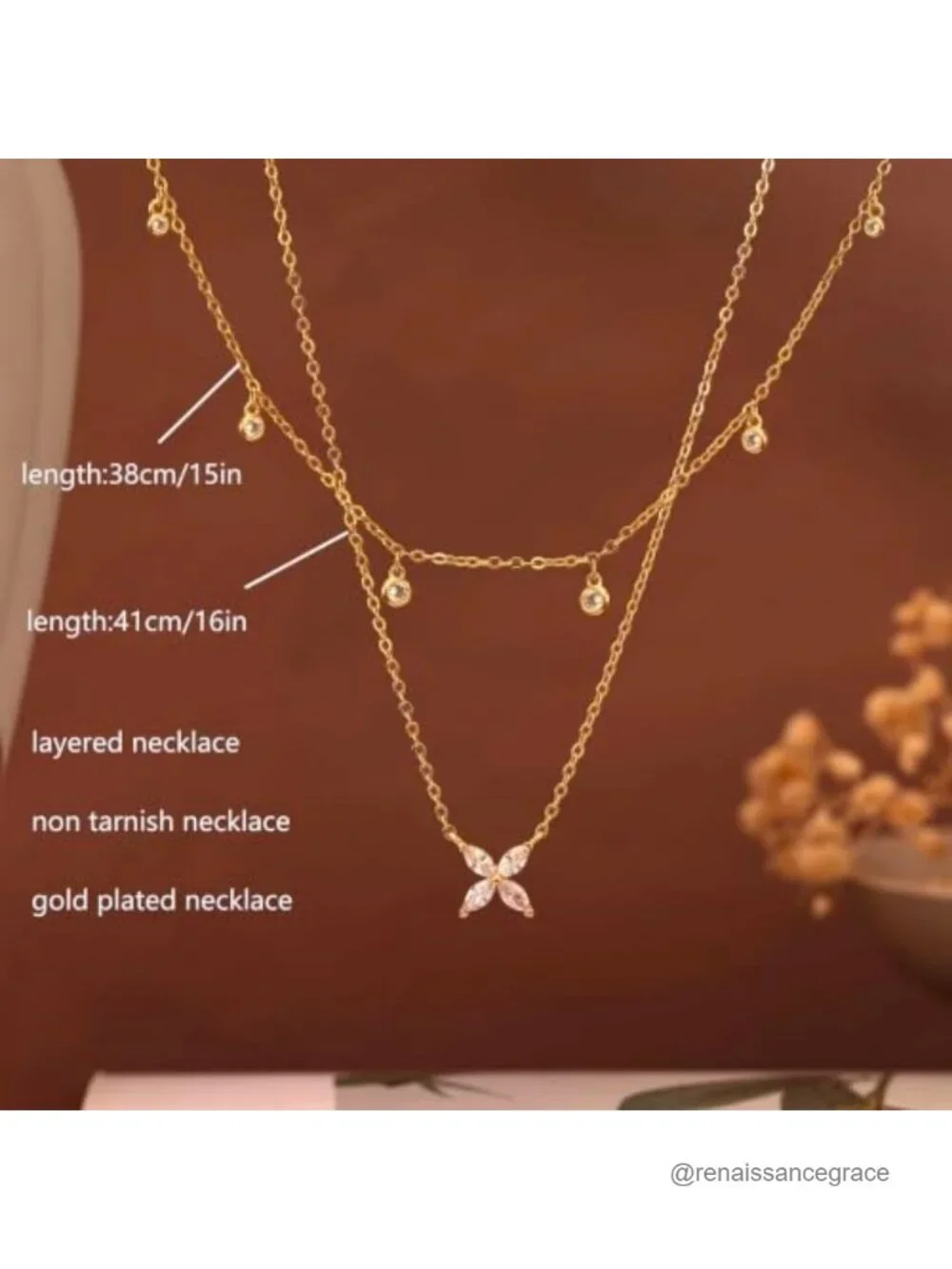 N/A layered necklace